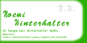 noemi winterhalter business card